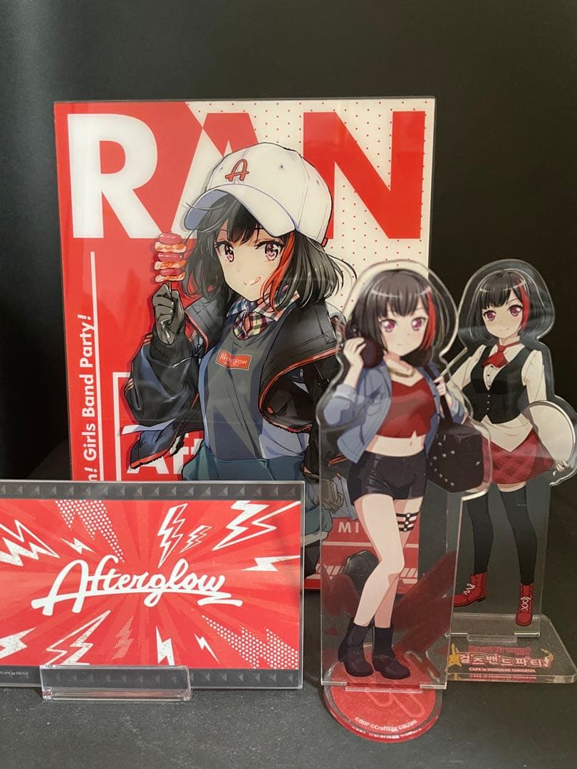 【超入手困難】美竹蘭　バンドリ、韓国限定➕関係者バッジ（非売品）➕非売クオカード