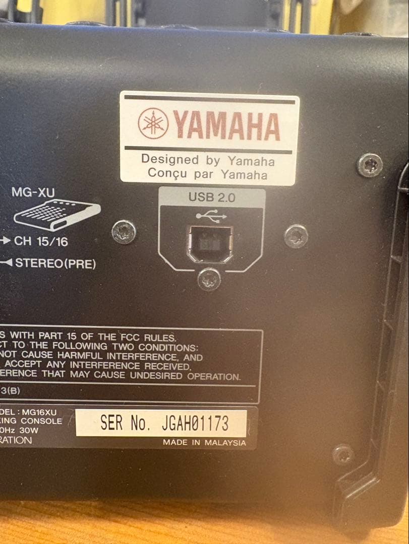 美品　YAMAHA MG16XU アナログミキサー