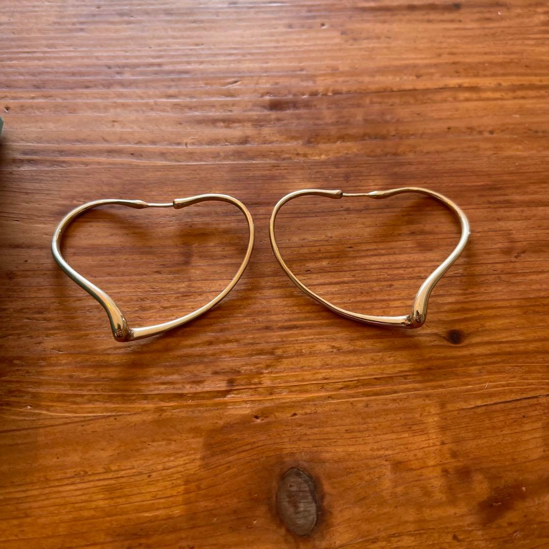 Tiffany ティファニー オープンハート フープピアス