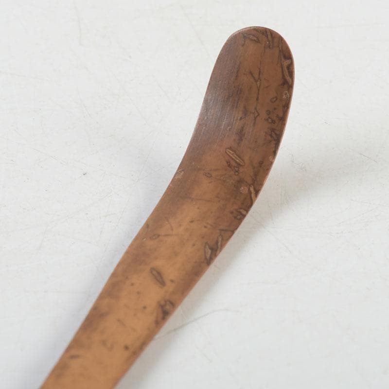 茶道具　影林宗篤　宝林寺古竹　茶杓　銘壬生　福本積應書付　共筒共箱　V　9569