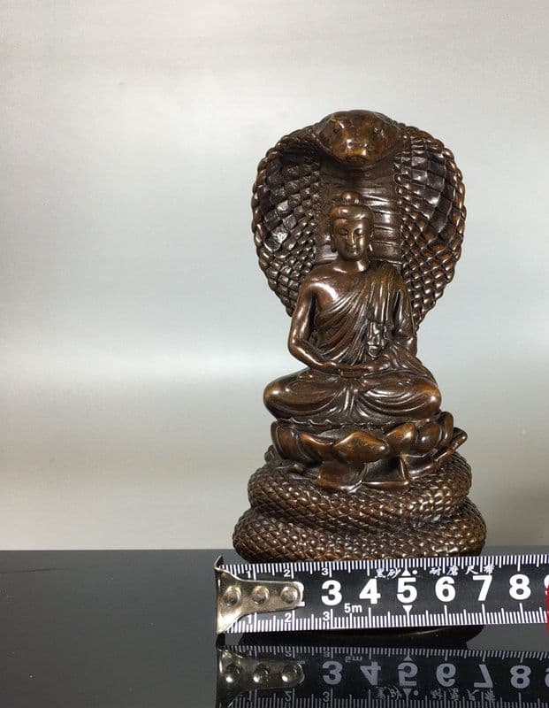 仏教美術 龍尊王 蛇王菩薩 銅像 開運 鎮宅 守護 風水 工芸品 置物