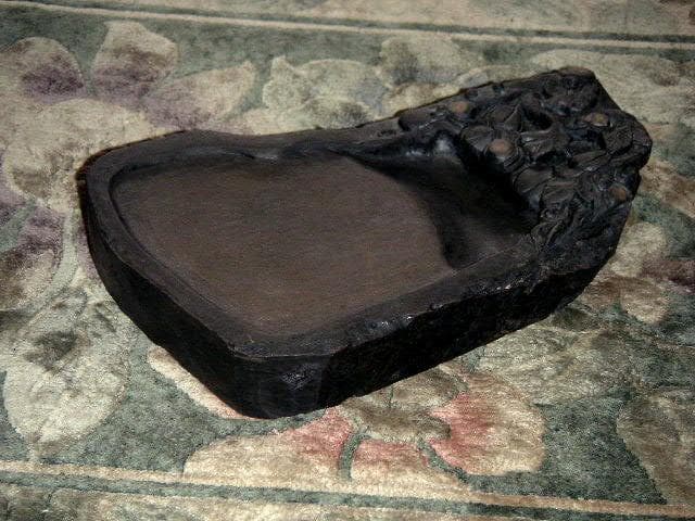 ♥中国　端渓硯　梅花坑　彗星　2370ｇ　硯　骨董品