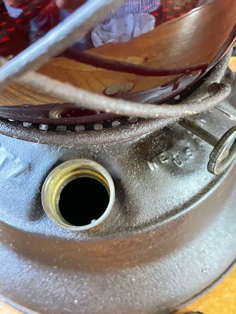 アンティーク　ランタン　デイツ　レッド　オイル　ランプ　100年　アメリカ　レア