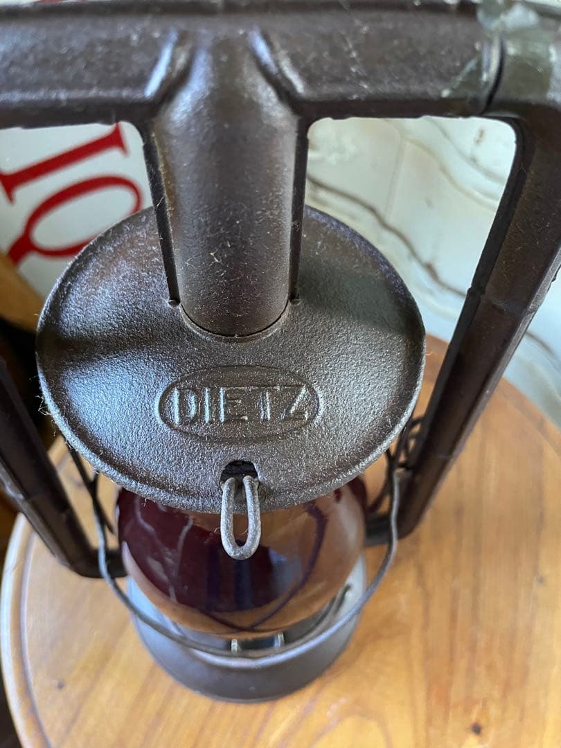 アンティーク　ランタン　デイツ　レッド　オイル　ランプ　100年　アメリカ　レア