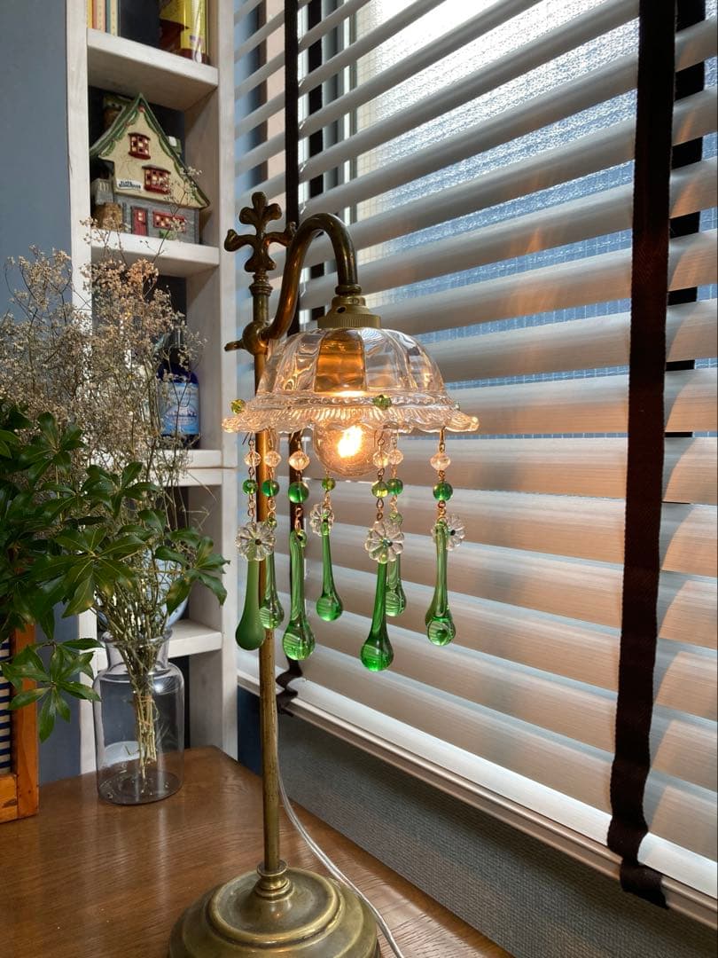 ミニシャンデリア　1920年（大きめ）　フランスアンティーク　シェード