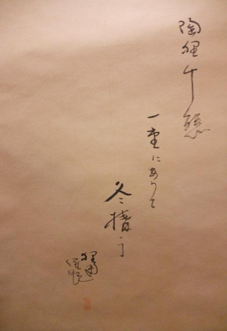 掛け軸 富田狸通 『 たぬき 』 俳句画賛 俳画 紙本 希少 茶道具 掛軸 美品