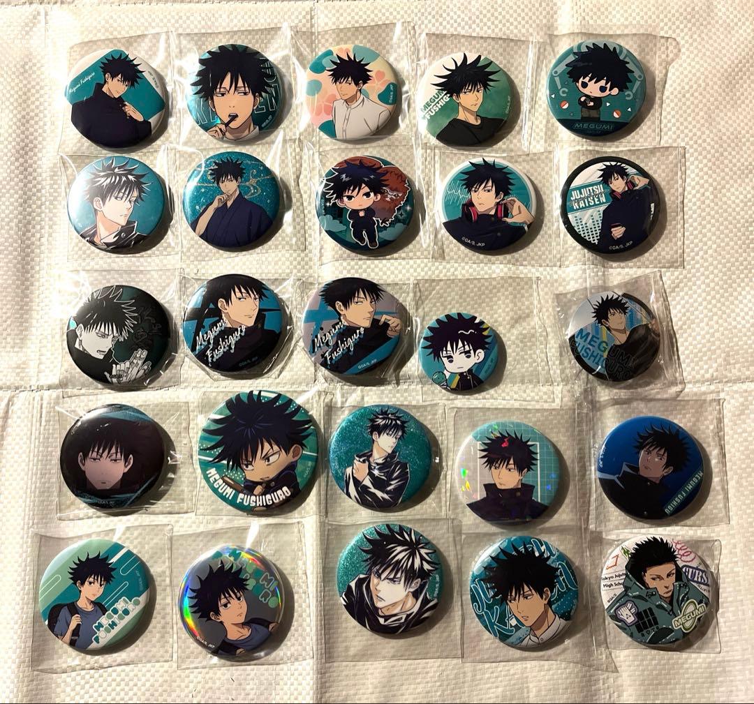 呪術廻戦　伏黒恵　缶バッジ　まとめ売り　ジャンプ　マルイ　TSUTAYA