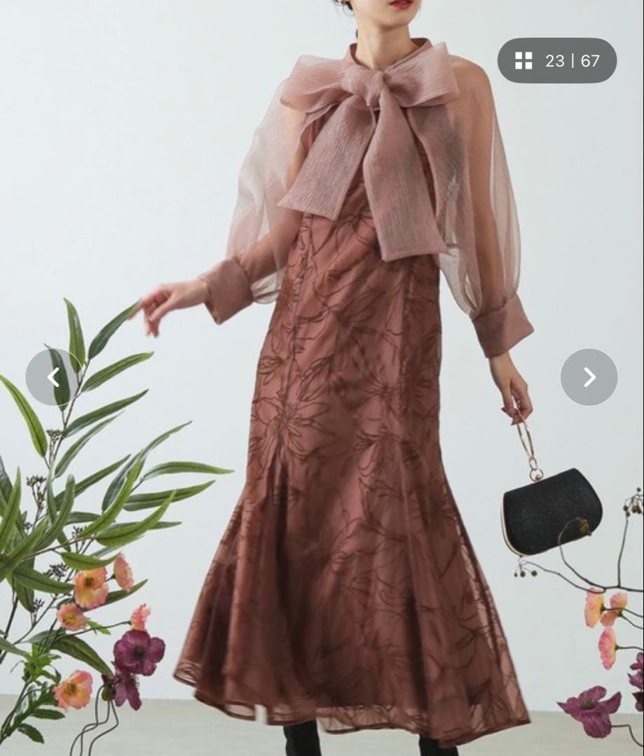 ボウタイ リボン ボレロ キャミワンピース 2点セット パーティー ドレス