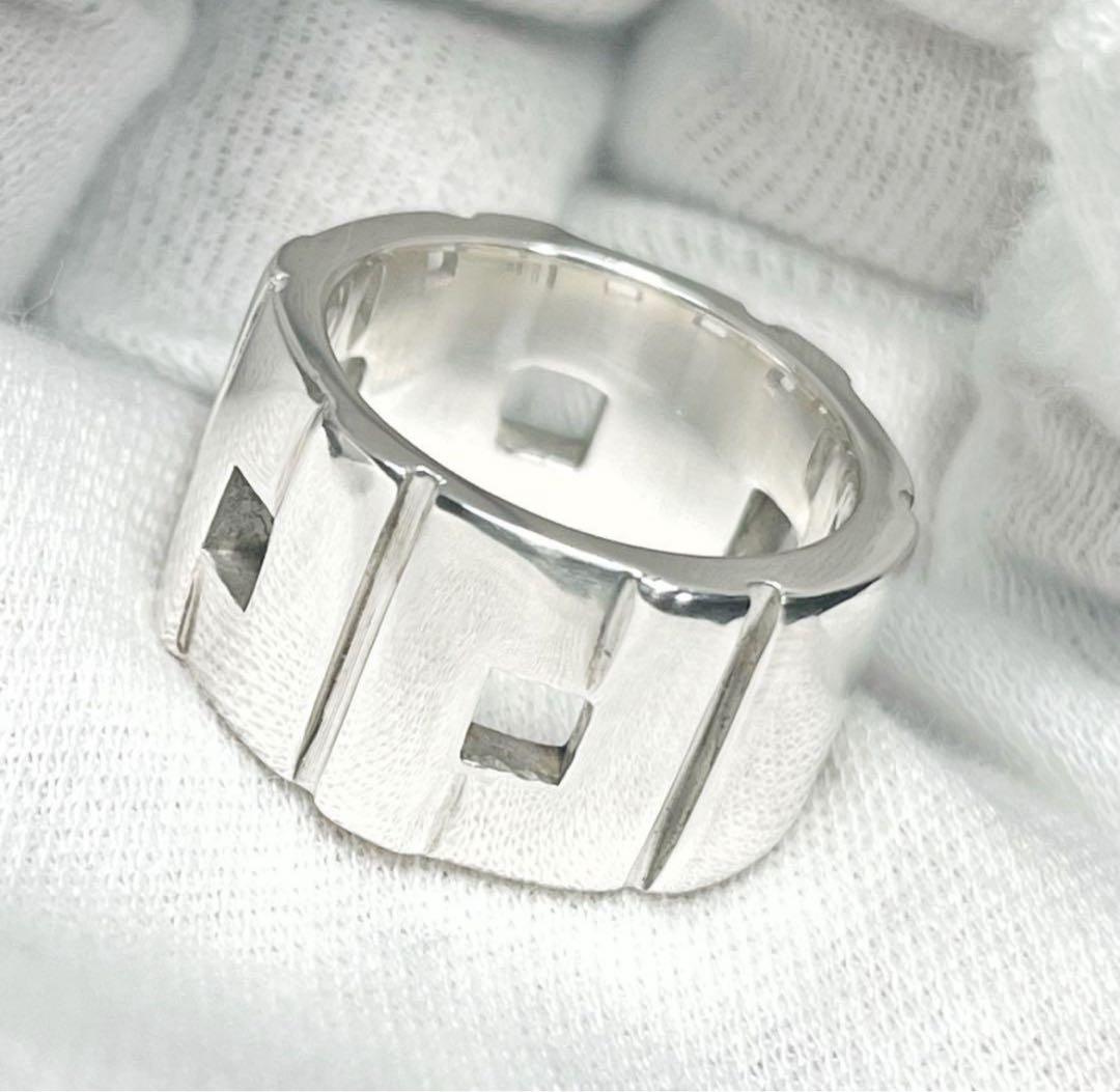 美品　GUCCI 指輪　Gスクエアワイドリング　15号