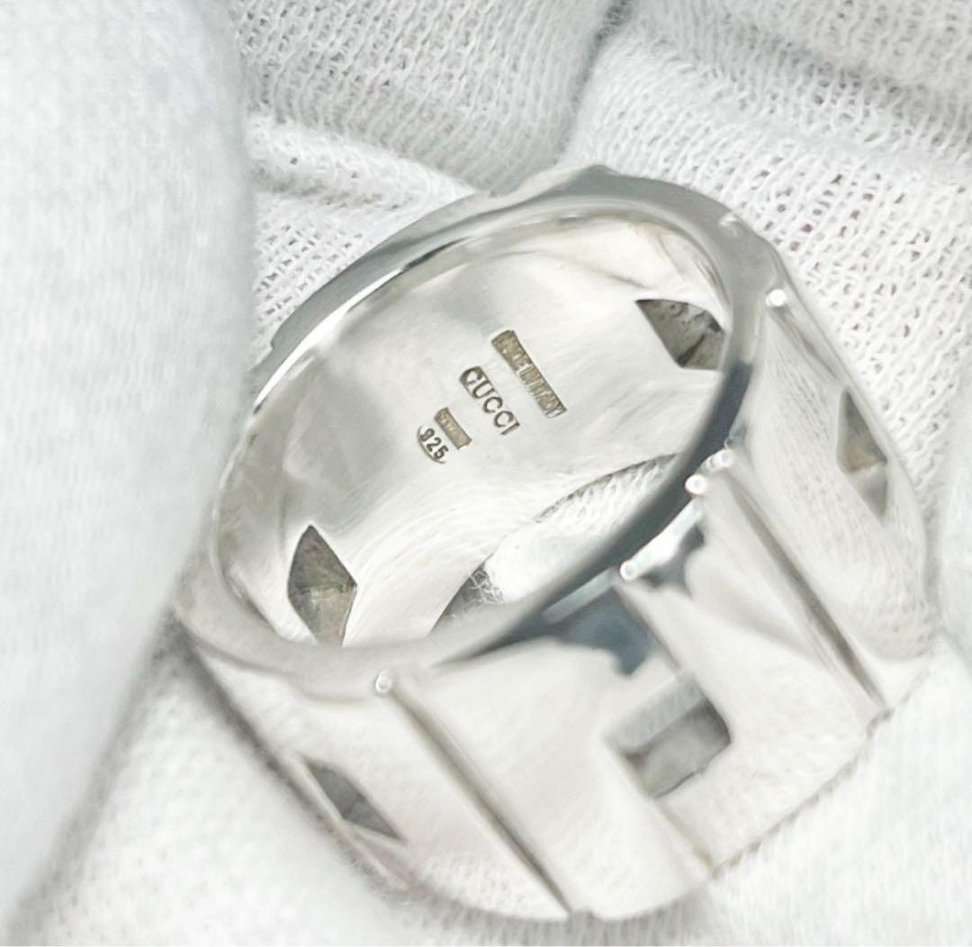 美品　GUCCI 指輪　Gスクエアワイドリング　15号