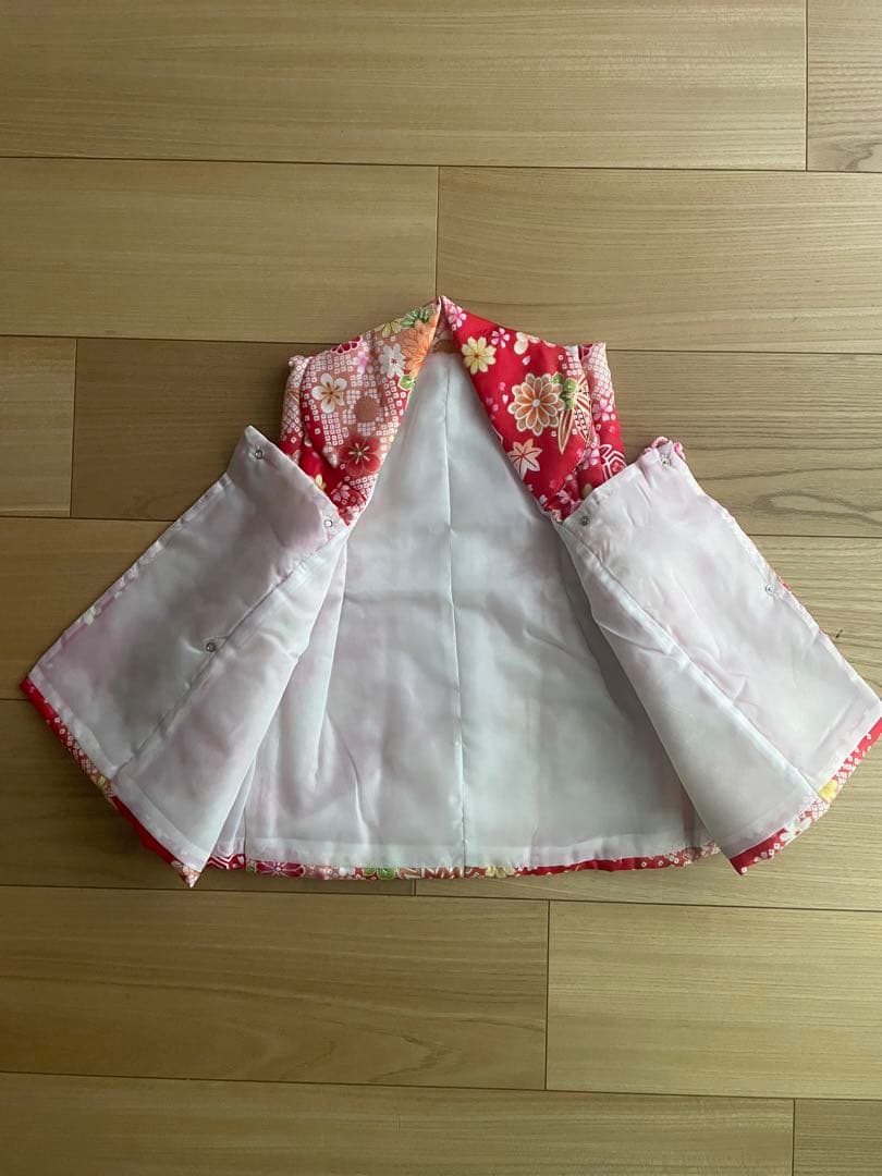 七五三　女の子　３歳　着物と被布　雛祭り