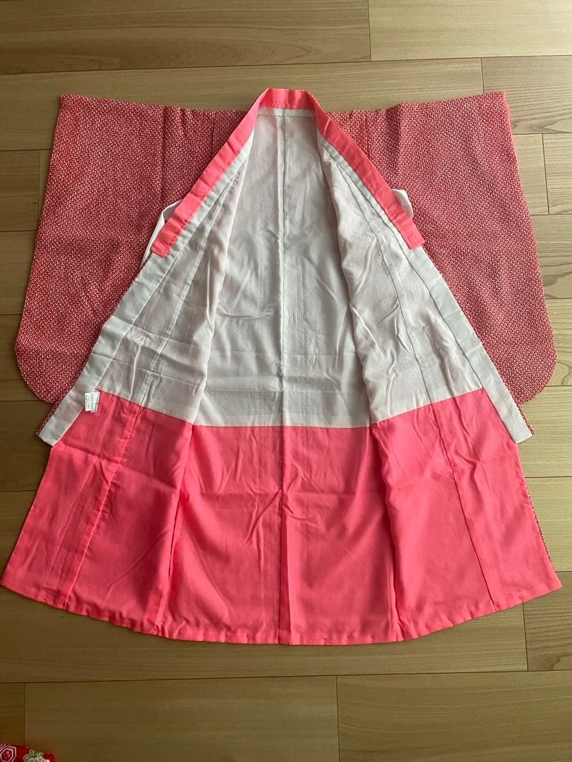 七五三　女の子　３歳　着物と被布　雛祭り