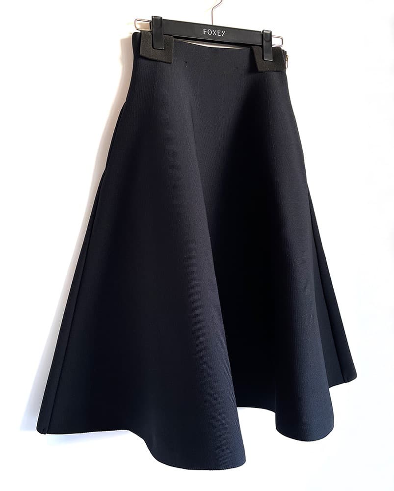 マディソンブルー*2025年最新 定番ダブルフェイスミモレフレアスカート 00