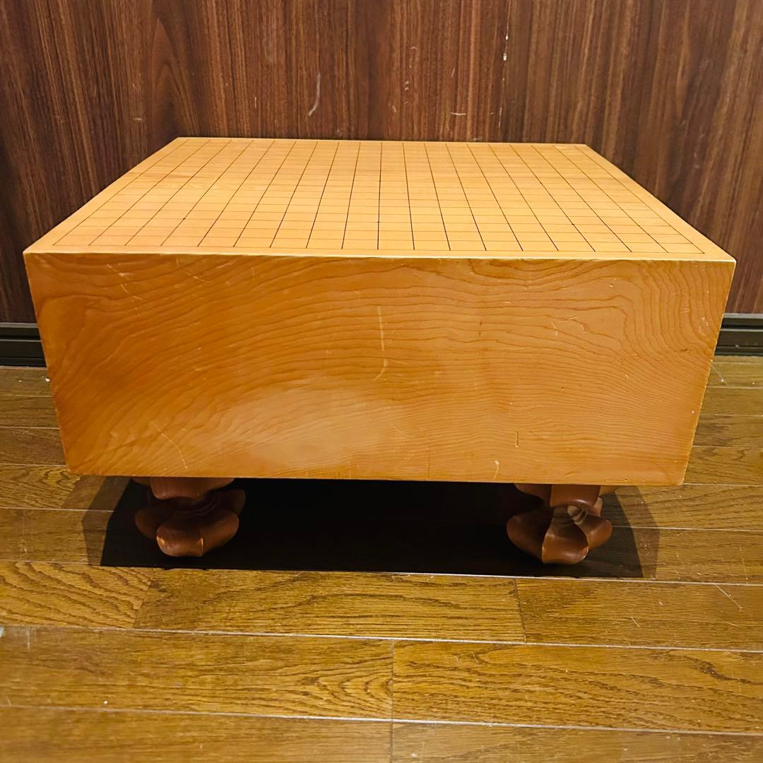 【良品】囲碁盤 脚付き へそ付き 年代物 高級 囲碁 厚さ17.5cm