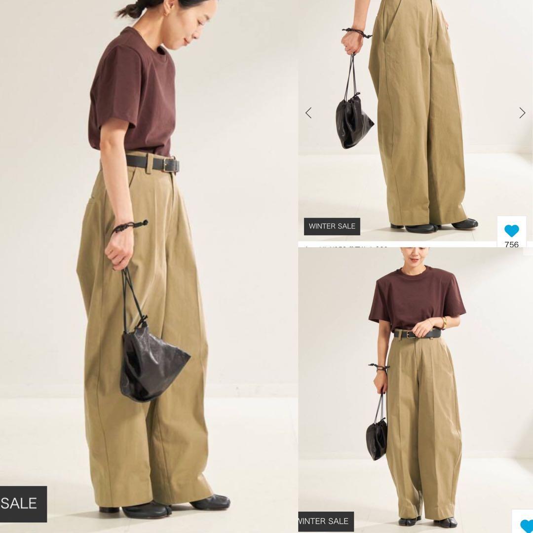 Plage 24AW R’IAM WIDE チノパンツ キャメル 38