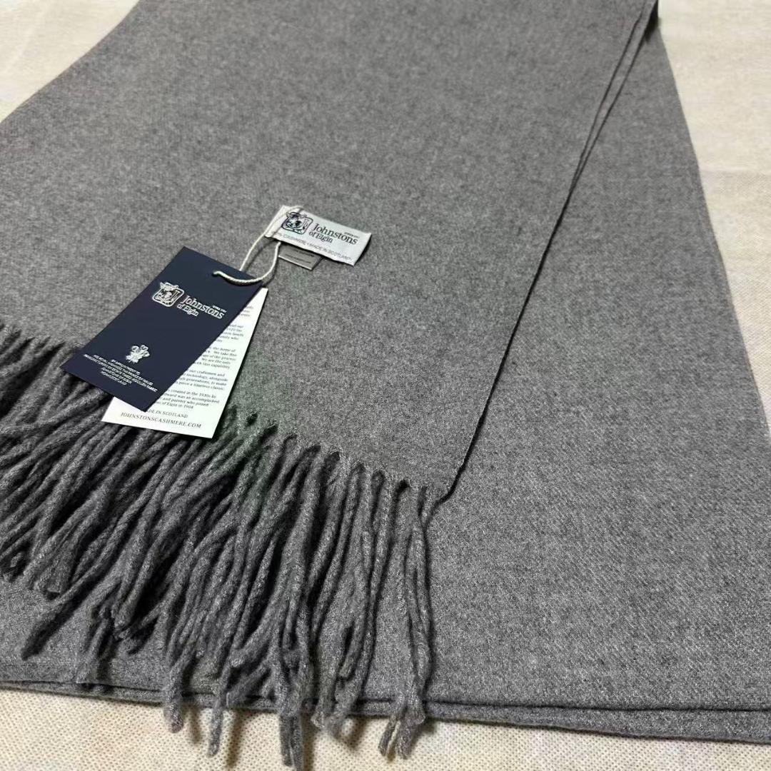 え*ぬ様 ジョンストンズ カシミア 大判 グレー ストール マフラー