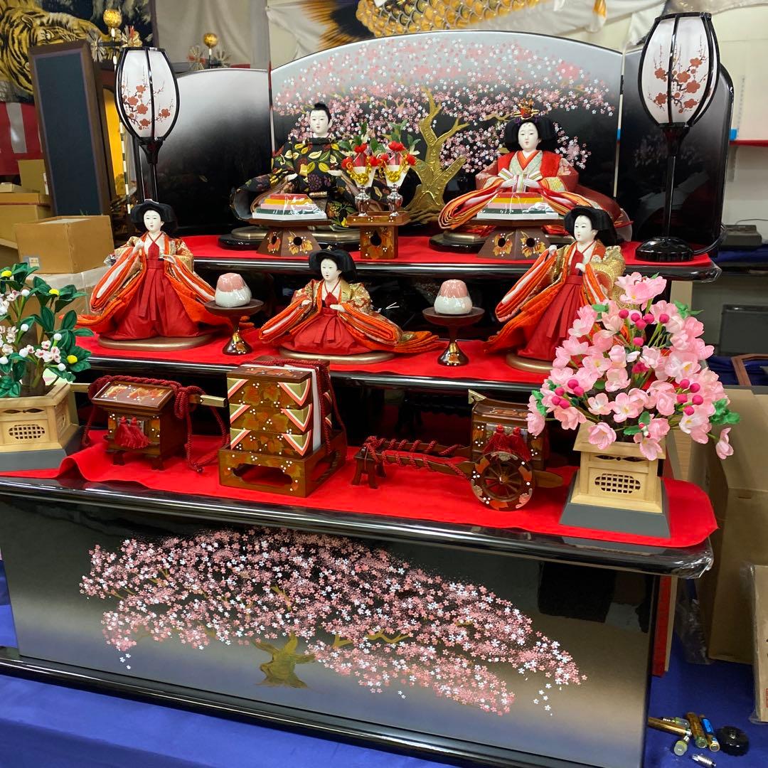 雛人形セット 桜装飾付き
