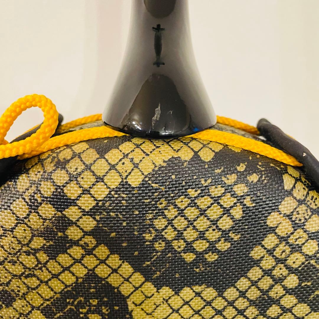 【美品】沖縄三線 人工皮革 蛇柄 胴巻き カラクイ全木　初心者向け