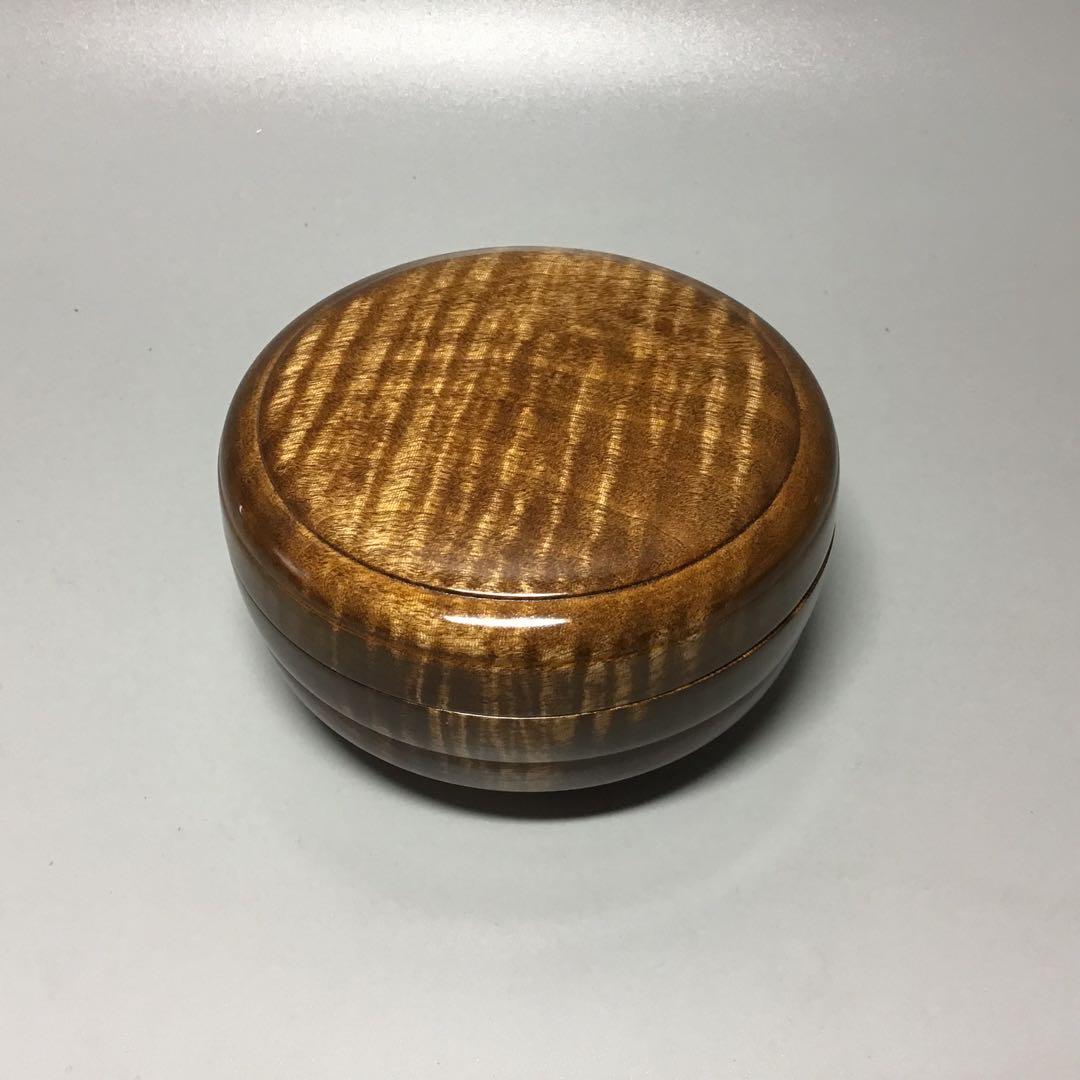 楓ハードメイプル虎斑杢　蘇芳染めミニ食蘢