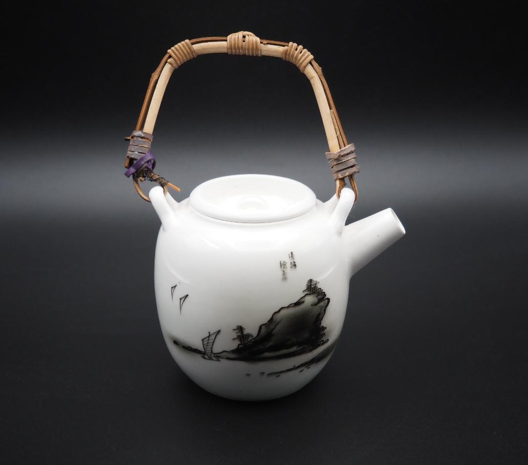 江戸期 珉平焼 提梁壺 水注