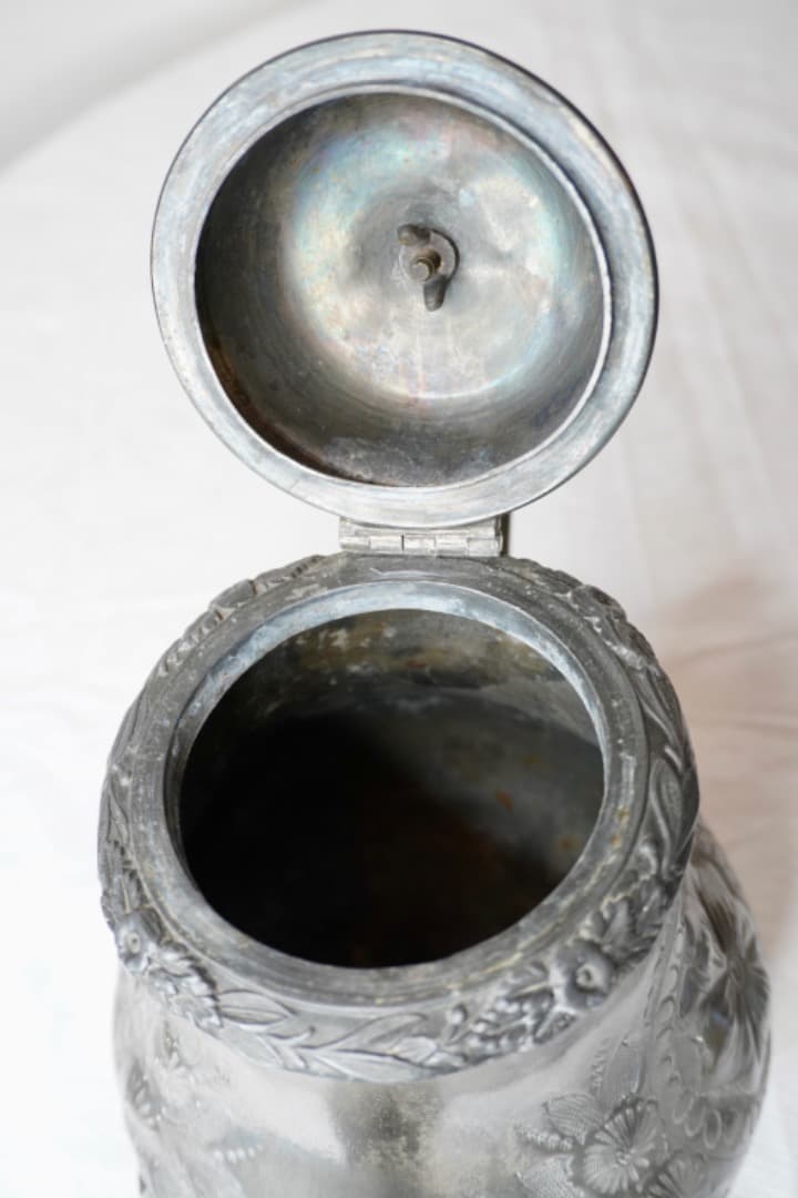 イギリス アンティーク ピューター ポット②