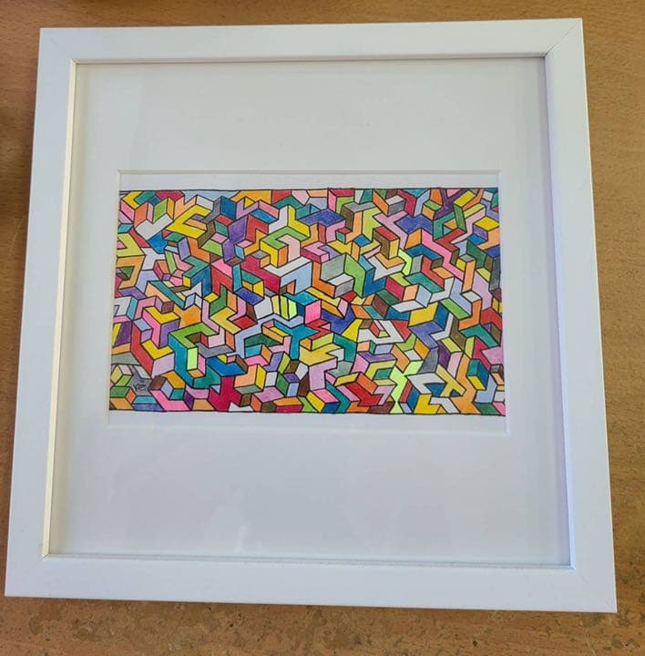 水彩ペン画 タイトル「彩界-SAIKAI-」