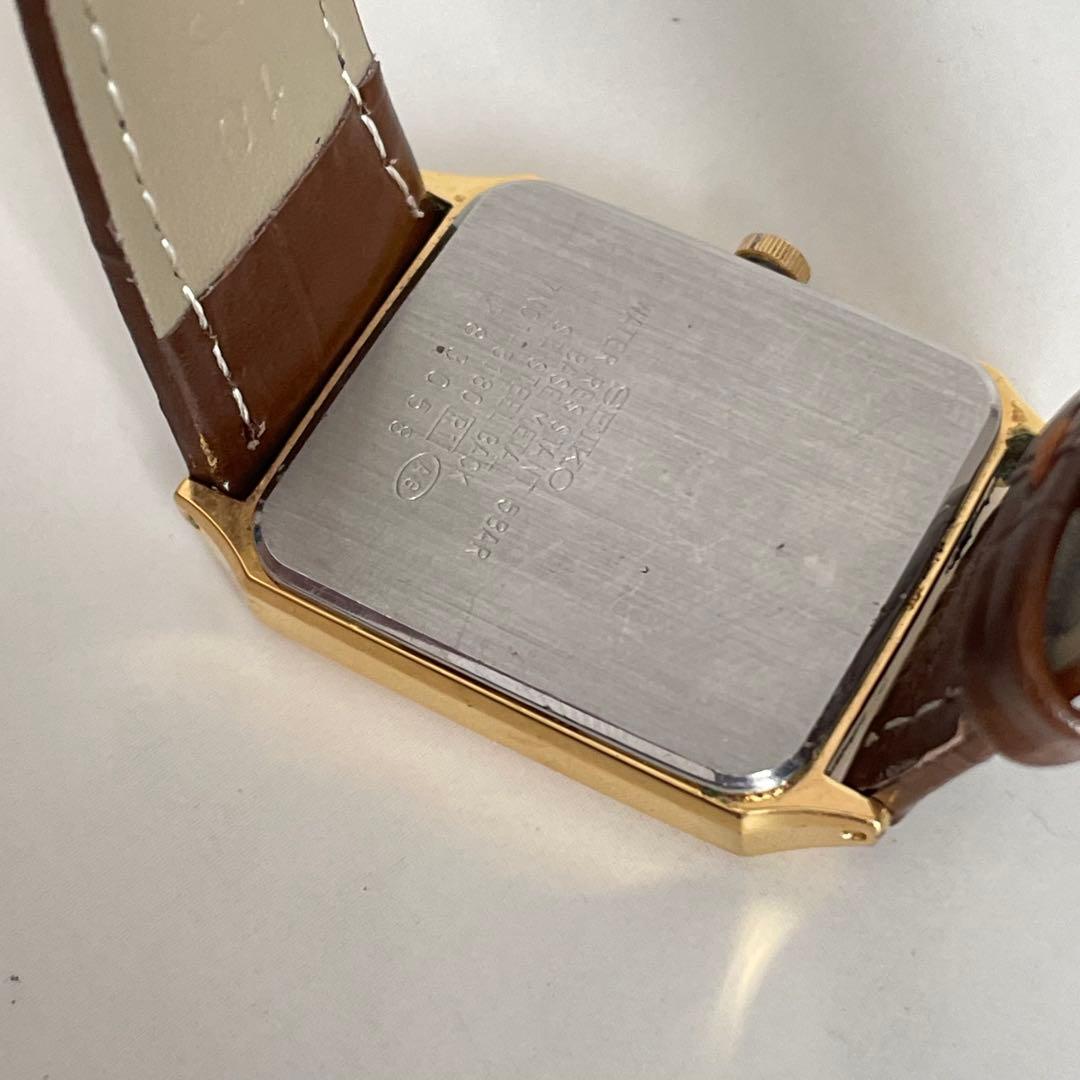 稼動品　SEIKO セイコー　SPIRIT ゴールド　スクエア　タンク　腕時計