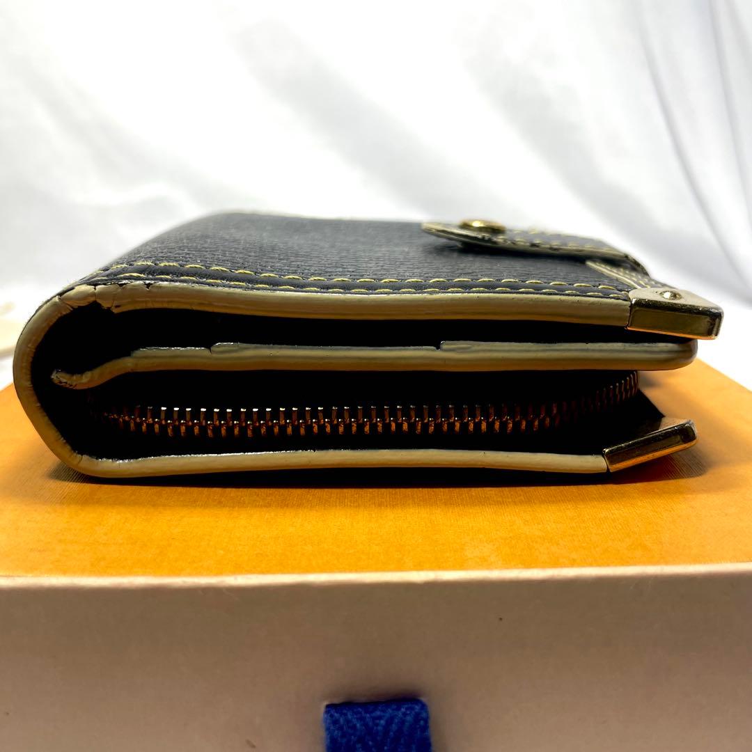 ルイヴィトン スハリ コンパクトジップ M91828 ノワール 二つ折り財布