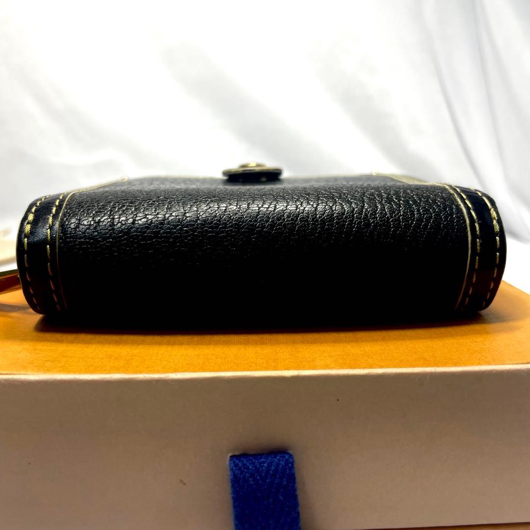 ルイヴィトン スハリ コンパクトジップ M91828 ノワール 二つ折り財布