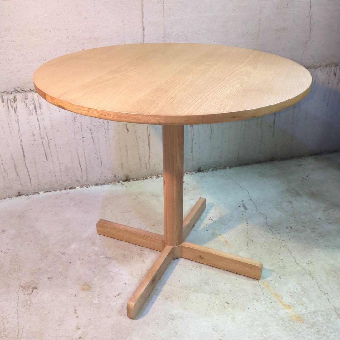 美品！unico LENKI ラウンドテーブル 80 ナチュラル 北欧 25年製