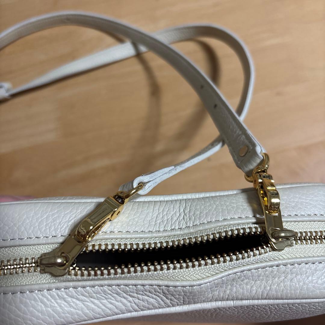 chiiiibag レザー ハート ショルダー　ホワイト