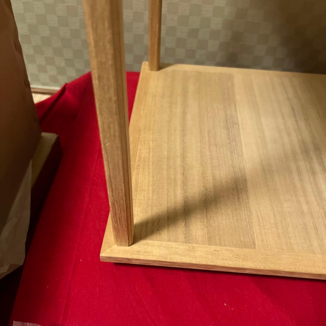 未使用超美品　惺斎好 桐木地 糸巻透二重棚 表千家 茶道具