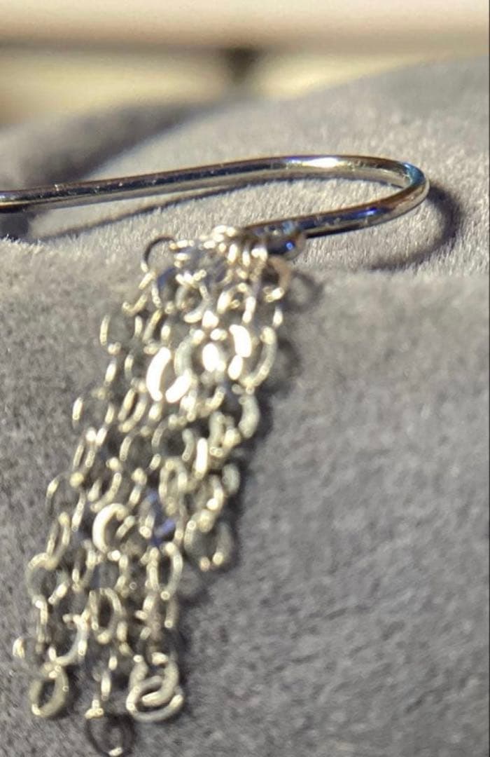 Pt900 きらきら フリンジピアス