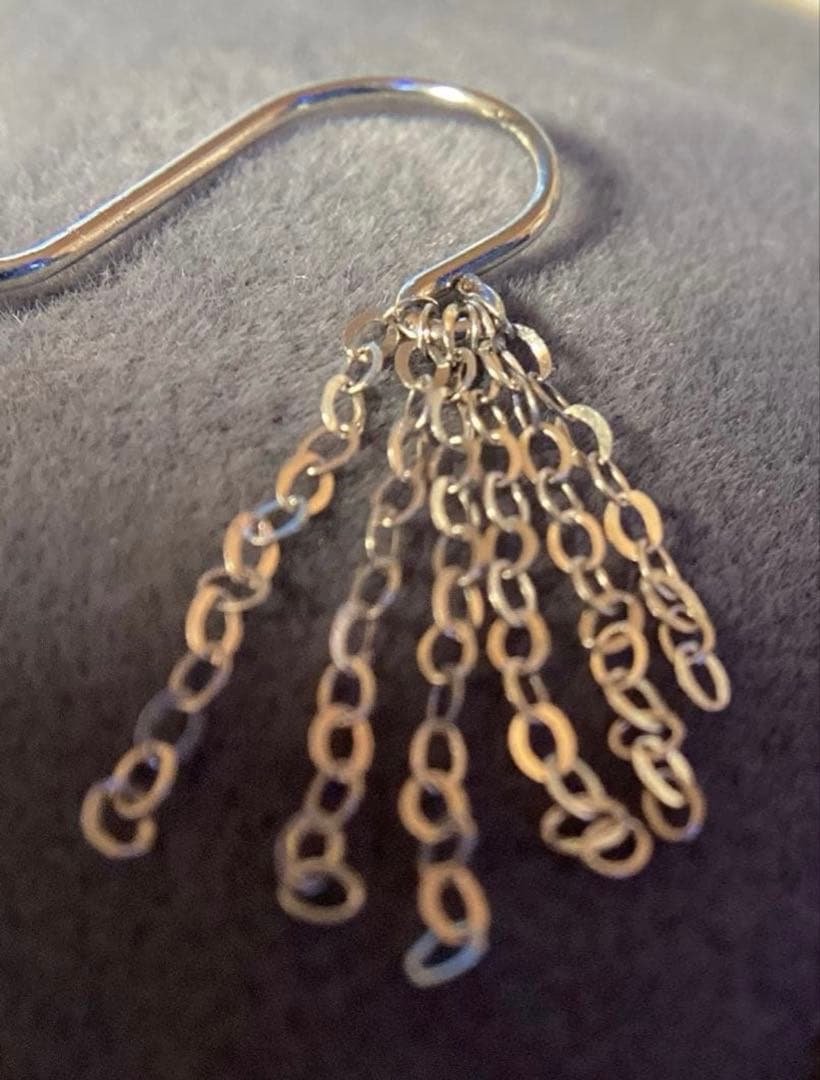 Pt900 きらきら フリンジピアス