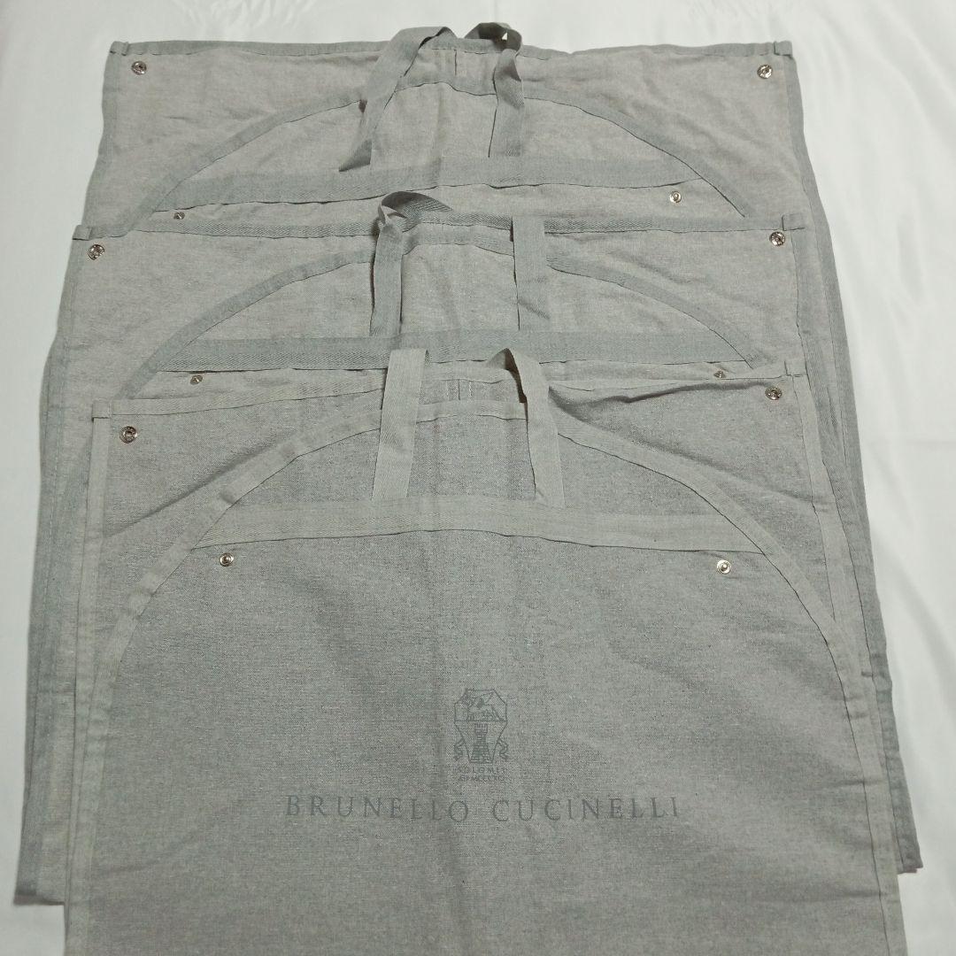 3個 BRUNELLO CUCINELLI ガーメントバッグ グレー