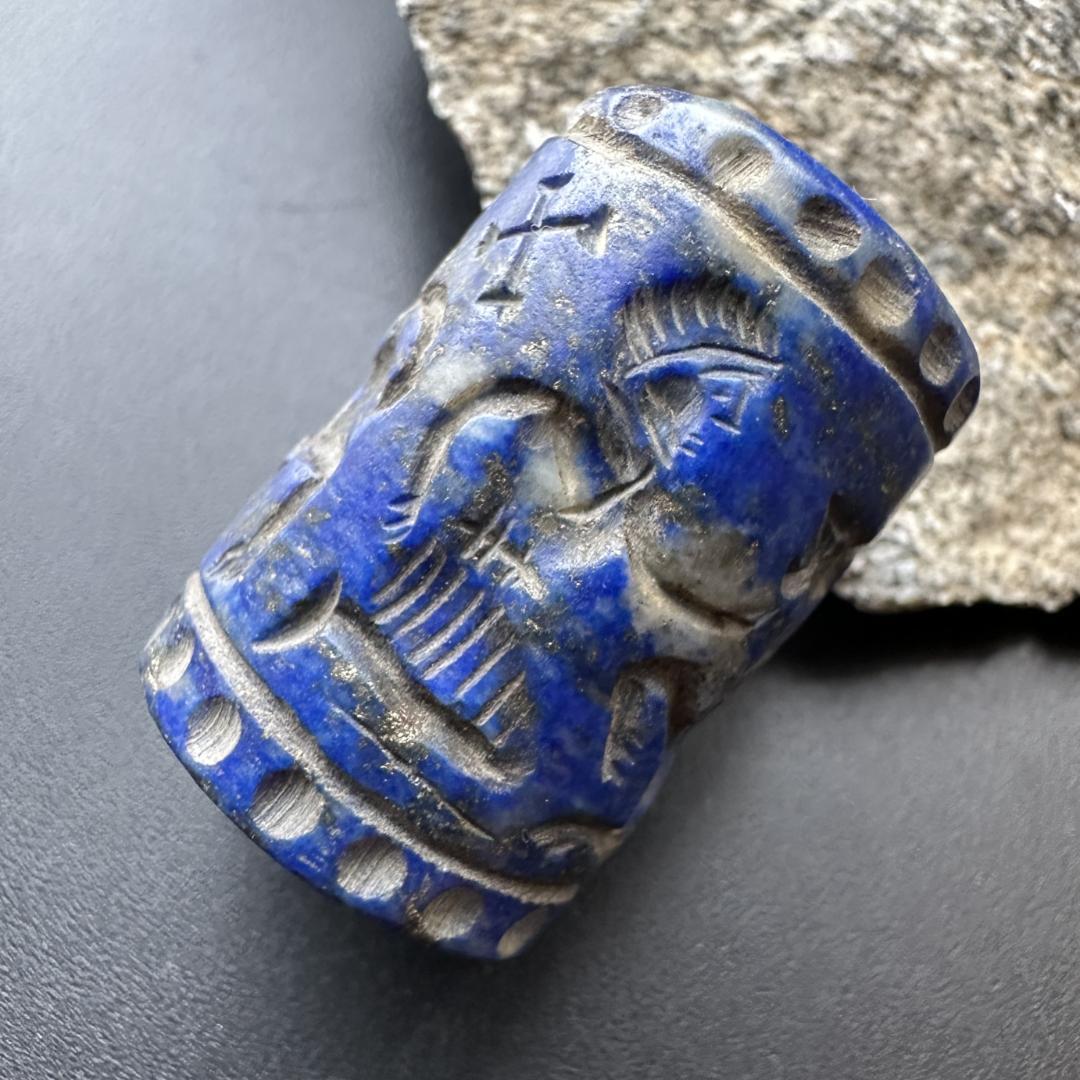 円筒印章 古代メソポタミア文明 ラピスラズリ スタンプ パワーストーン 1495