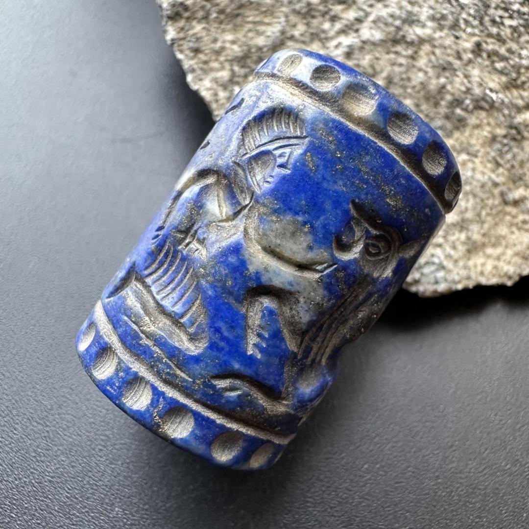 円筒印章 古代メソポタミア文明 ラピスラズリ スタンプ パワーストーン 1495