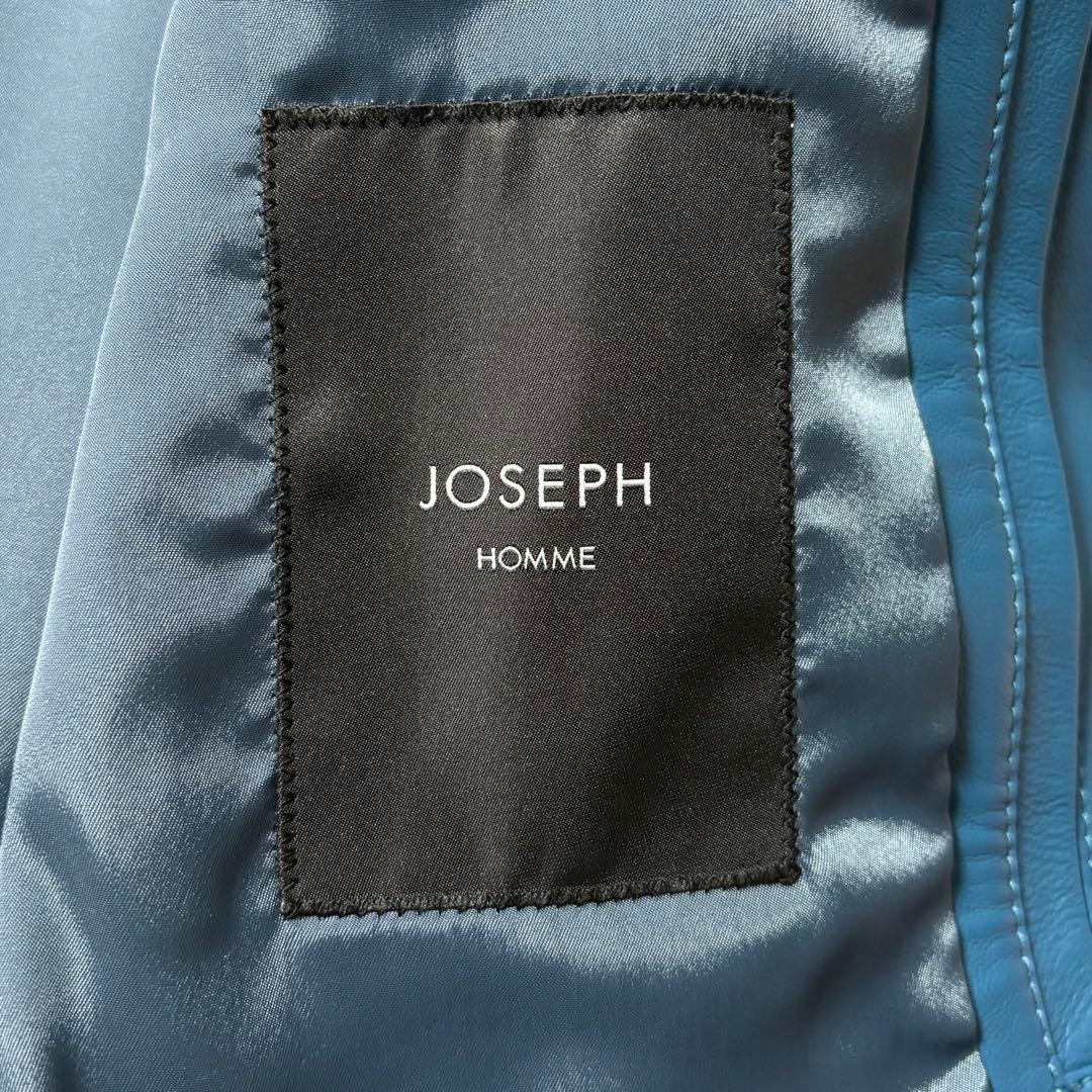 【未使用タグ付き】JOSEPH ラムレザー ライダースジャケット 46/M