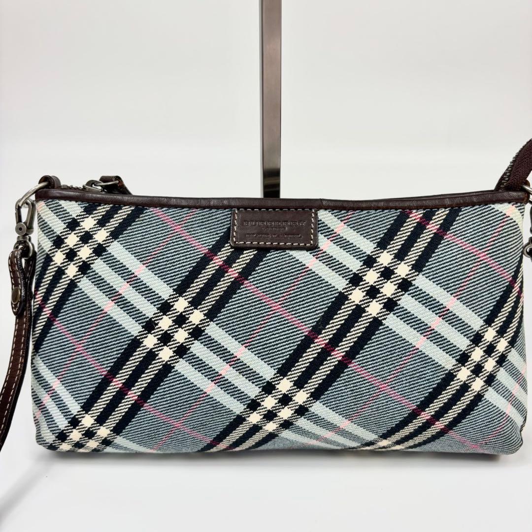 バーバリーブルーレーベル ショルダーバッグ ノバチェック キャンバス　y2k