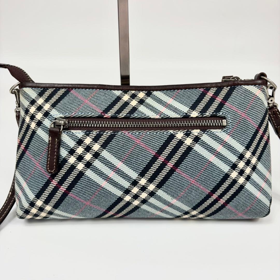 バーバリーブルーレーベル ショルダーバッグ ノバチェック キャンバス　y2k