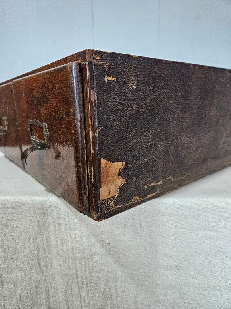 USアンティーク WINEL社製 木製のファイルキャビネット カードホルダー