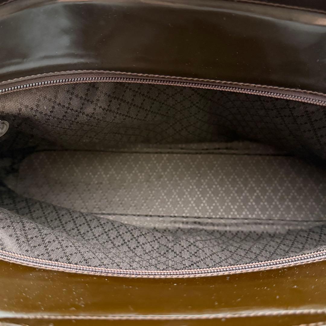 グッチ バンブー2way ショルダーバッグ ナイロン ダークブラウン A4可能