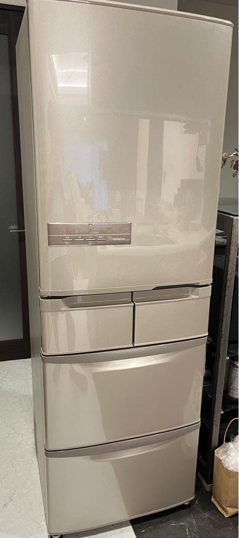 （美品）2021年製HITACHI冷蔵庫401L左開き R-K40RJL