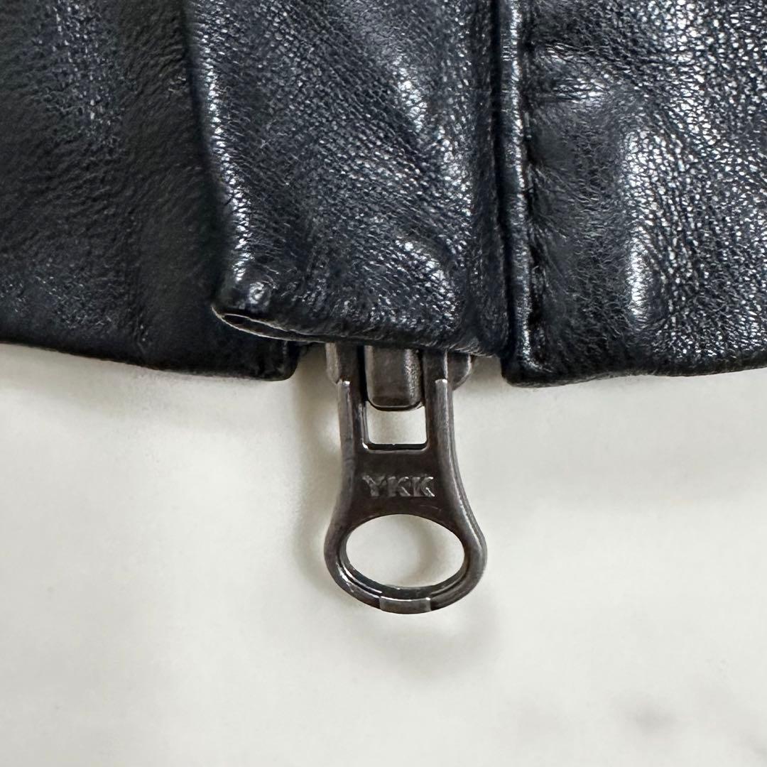 〈美品〉BACK NUMBER【M】フード付き レザーライダースジャケット 黒