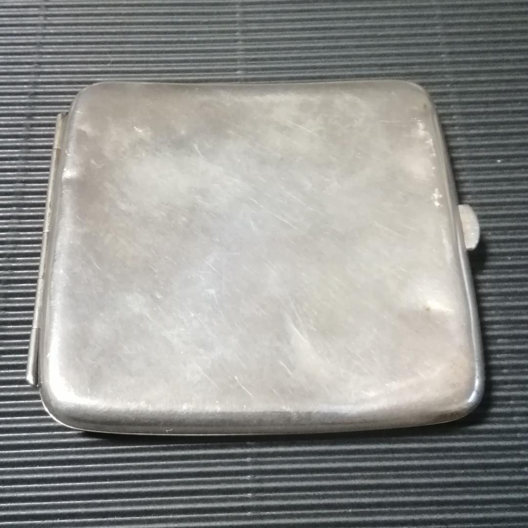 逸品　シガレットケース　煙草入れ　日米親善欧亜連絡飛行　銀製　和骨董アンティーク