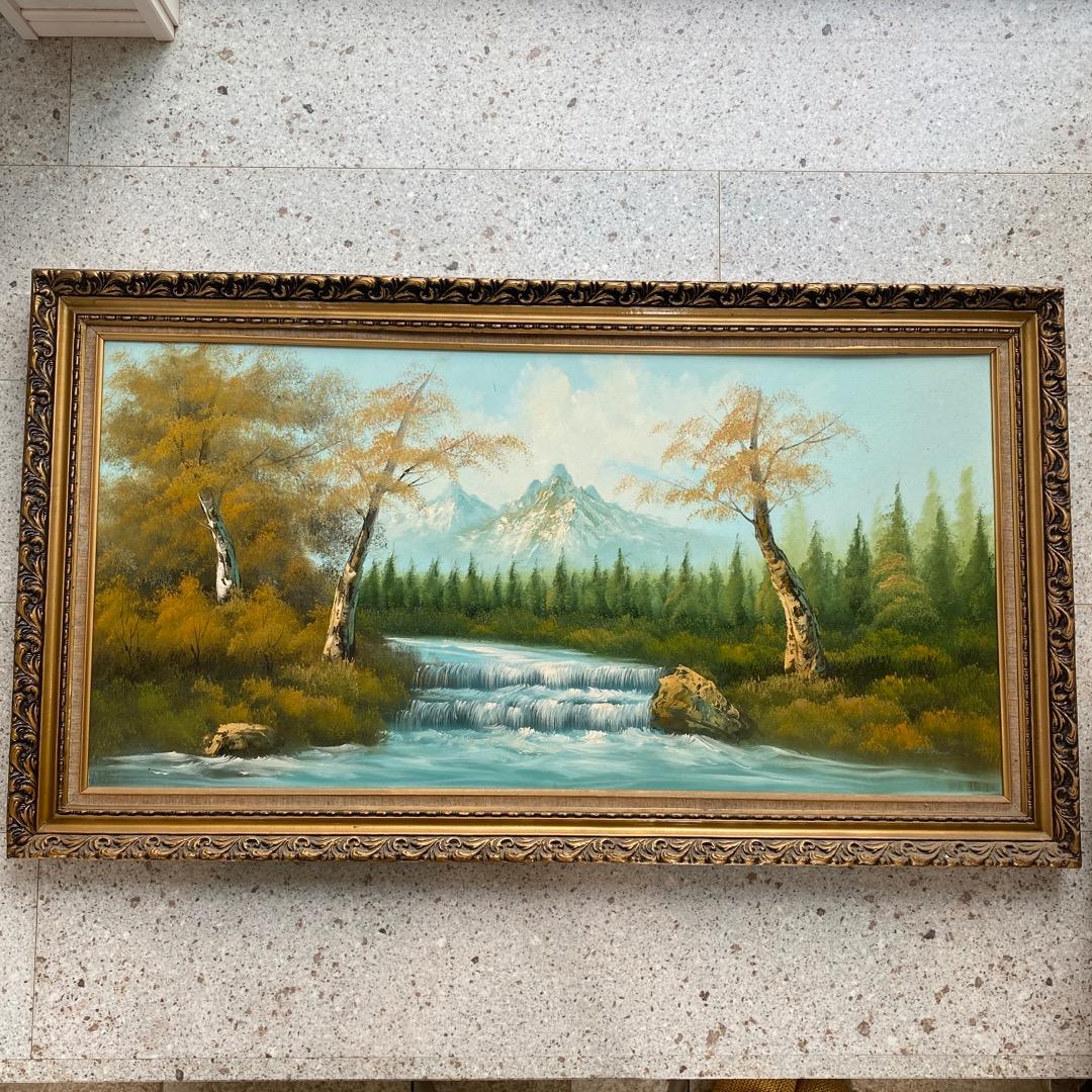 絵画　風景画　特大　幅約138cm×高さ約77cm