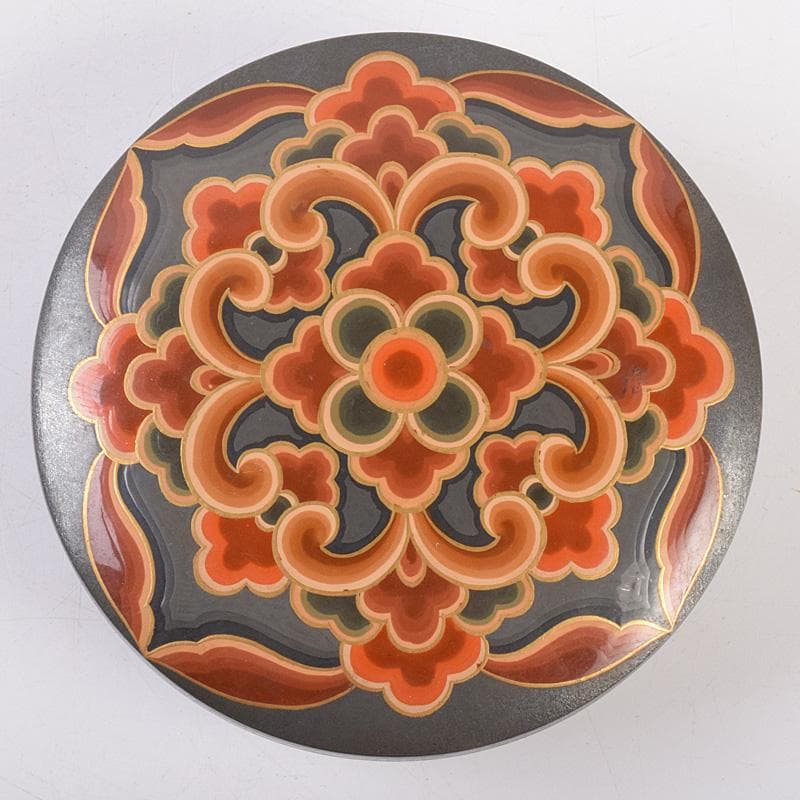 茶道具　梨地　花蒔絵　香合　時代箱付　M　R8948