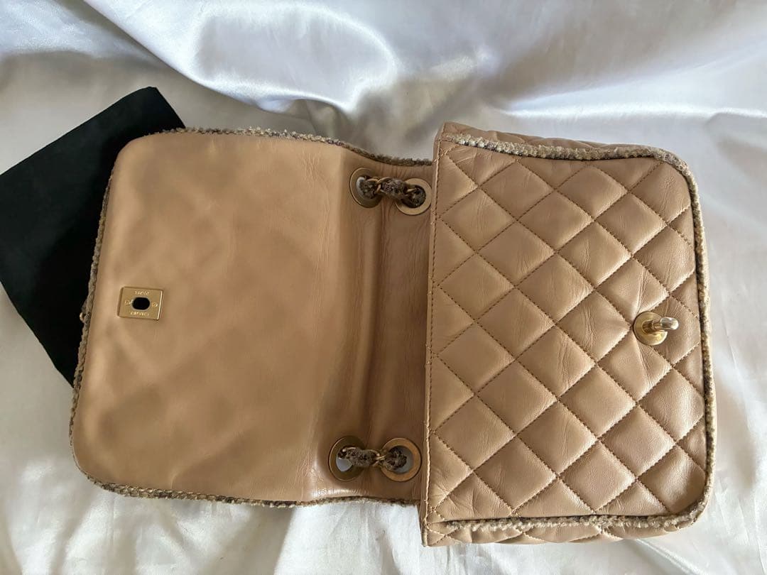ちょこ 様♡CHANEL ツイード　マトラッセ　ラムスキン チェーンバッグ