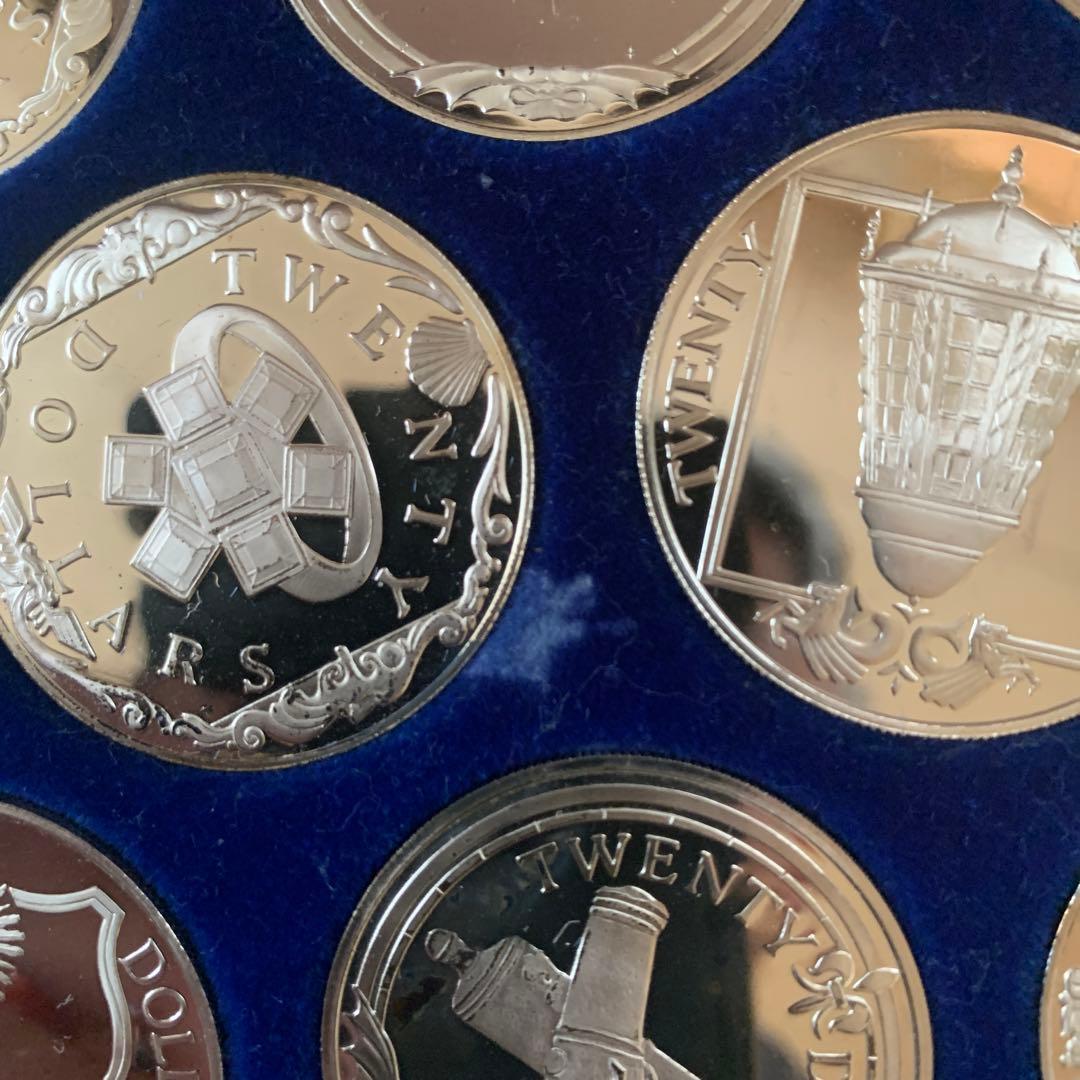 フランクリンミント カリブ海秘宝コレクション25点 プルーフ銀貨925銀