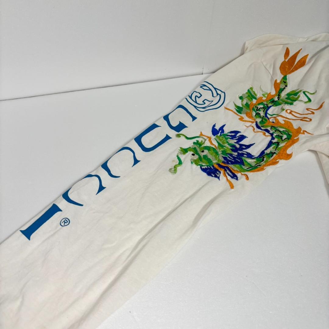 【ランクC】GUCCI オールドロゴ ドラゴン刺繍 ロンT Mサイズ メンズ